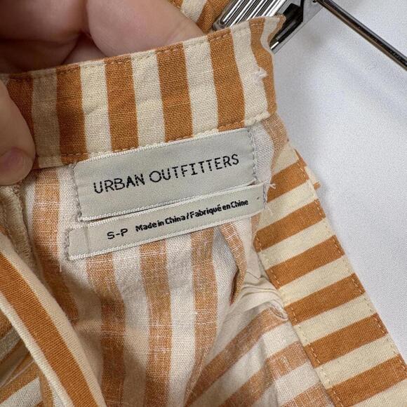 Urban Outfitters Rosie Ruffle Suspender Orange and White Striped Skirt Size: S - Picture 6 of 8
